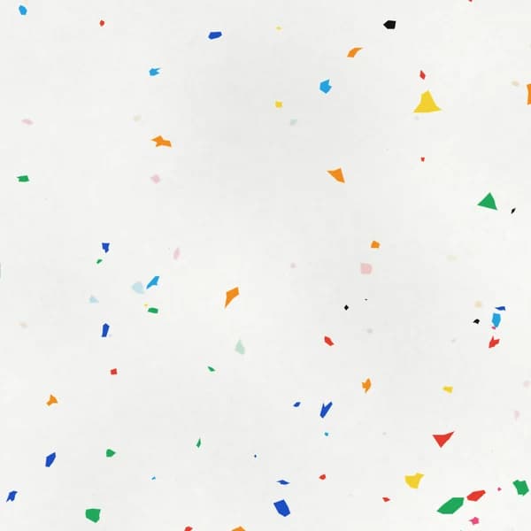 White, colour flecks