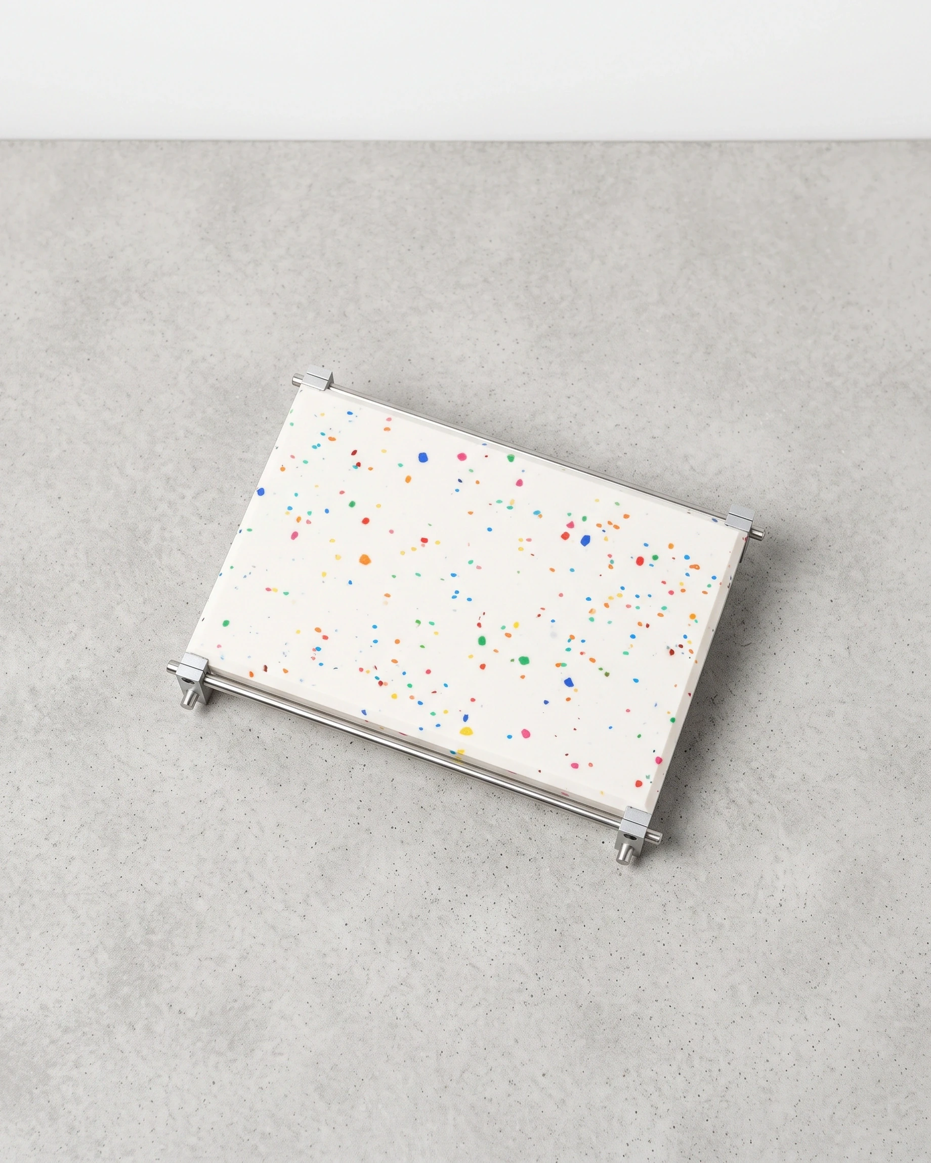 Confectioner, organiser 24 × 16, white, colour flecks: top view