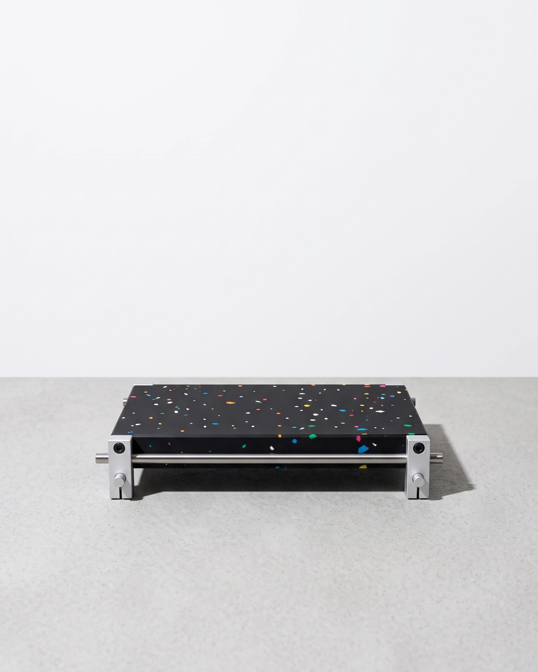 Cashier, organiser 18 × 13, black, colour flecks: front view
